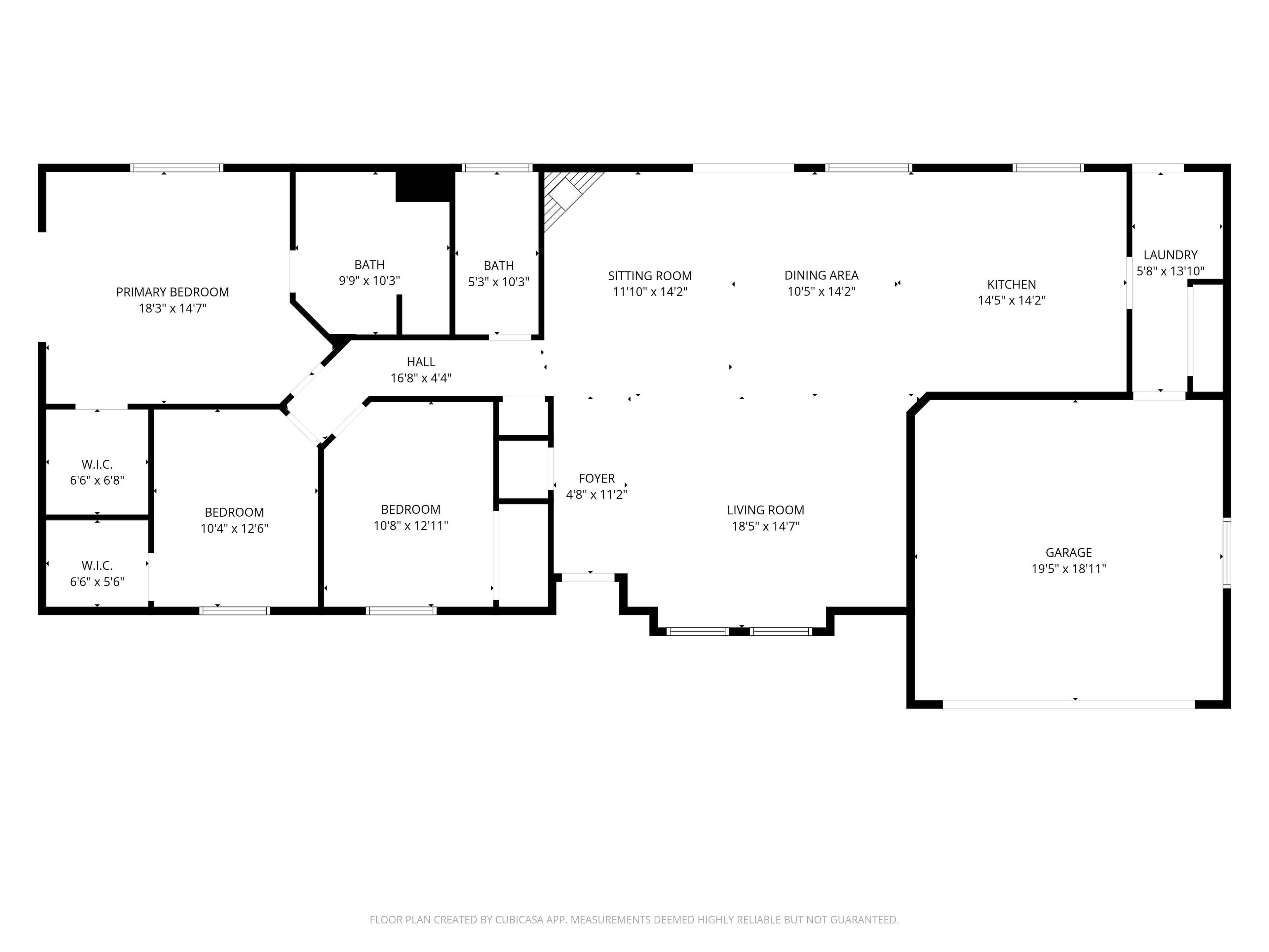Deer Creek Retreat floor plan with room dimensions